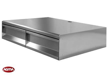 Cassetto batti-fondi in acciaio inox grande